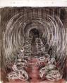 Хенри Мур - Скица на перспективата в тунела на Лондонското метро (плакат)